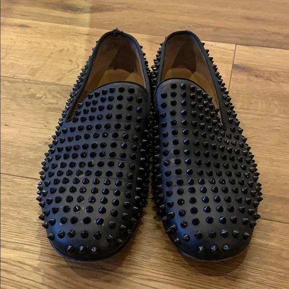 Christian Louboutin Black Spikes Casual Shoe - Picture 2 of 7